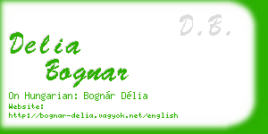 delia bognar business card