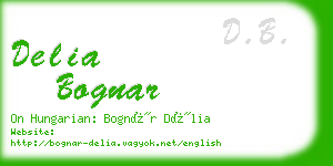 delia bognar business card